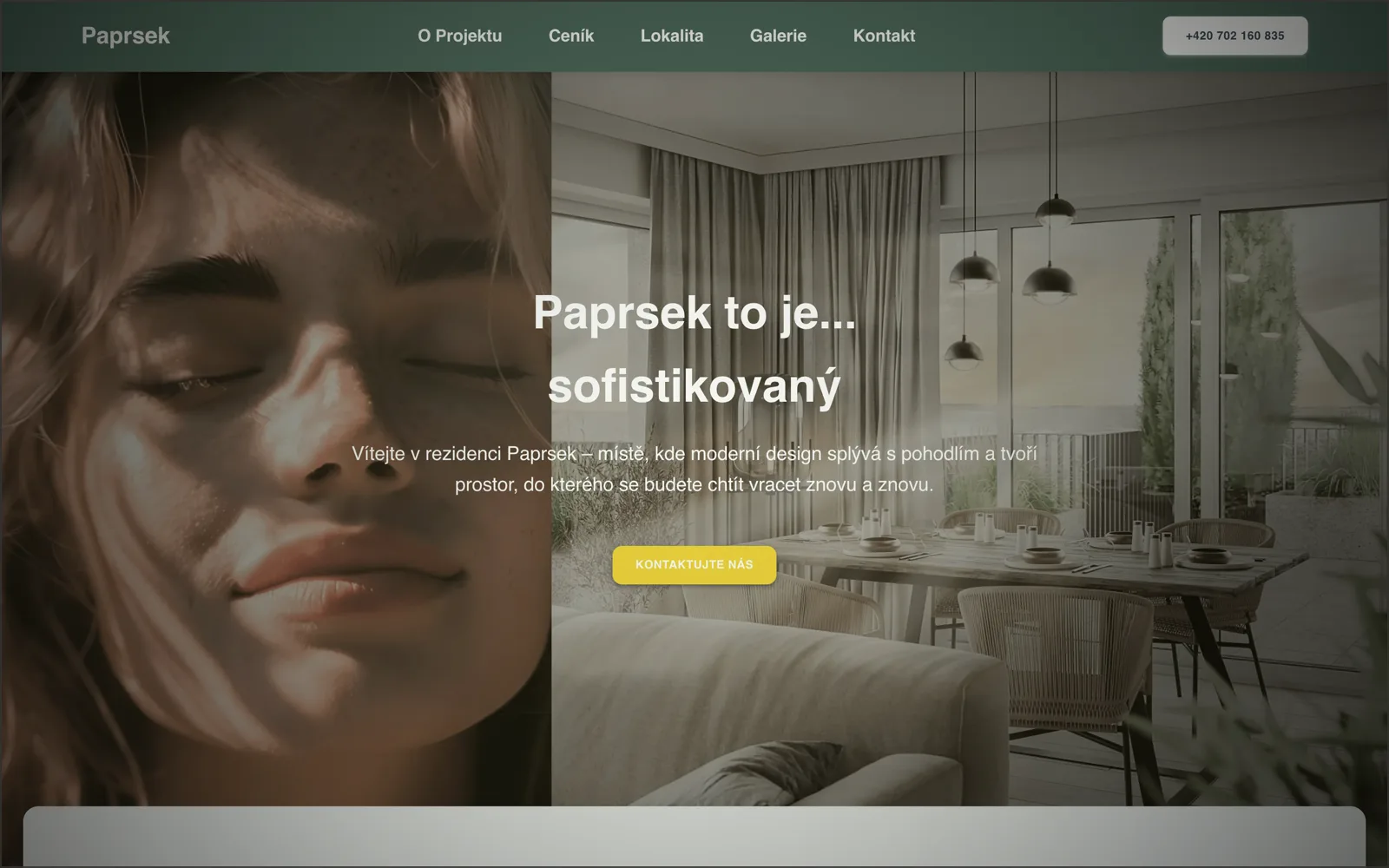 Paprsek — мікросайт продажу резиденції